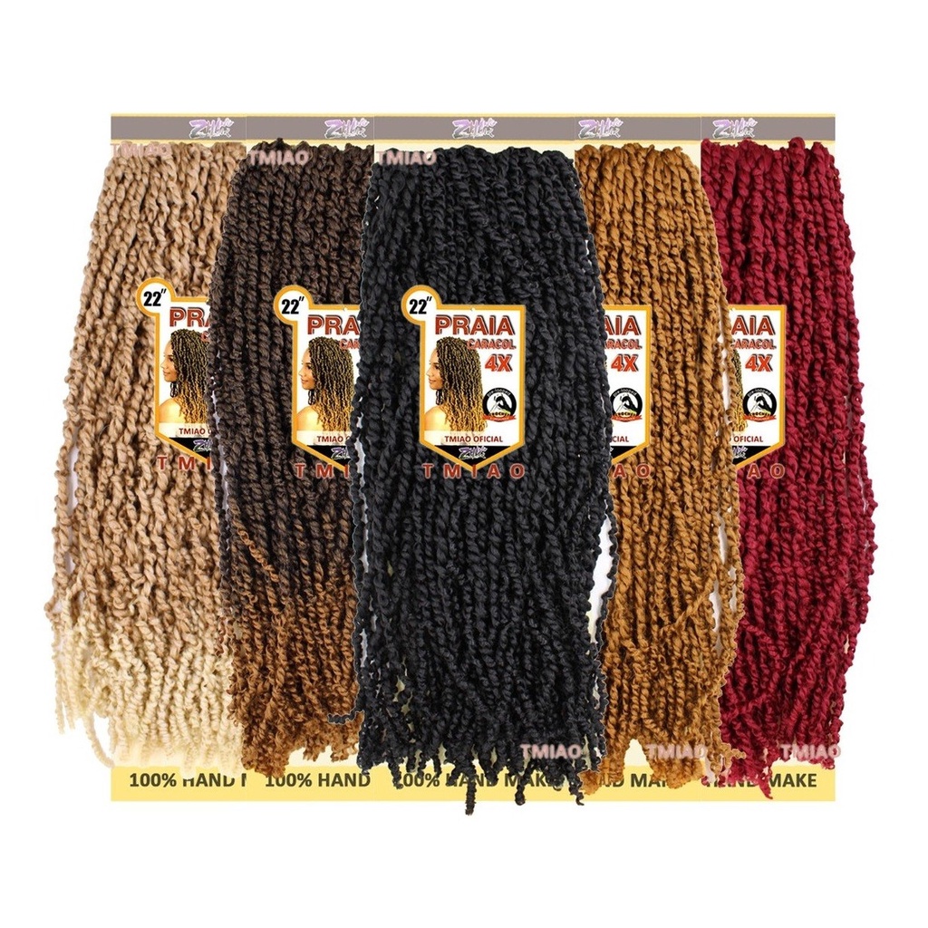 A-LowsT&M Cabelo Praia Caracol 4x Pacotão Twist 360g Fibra Premium Cor