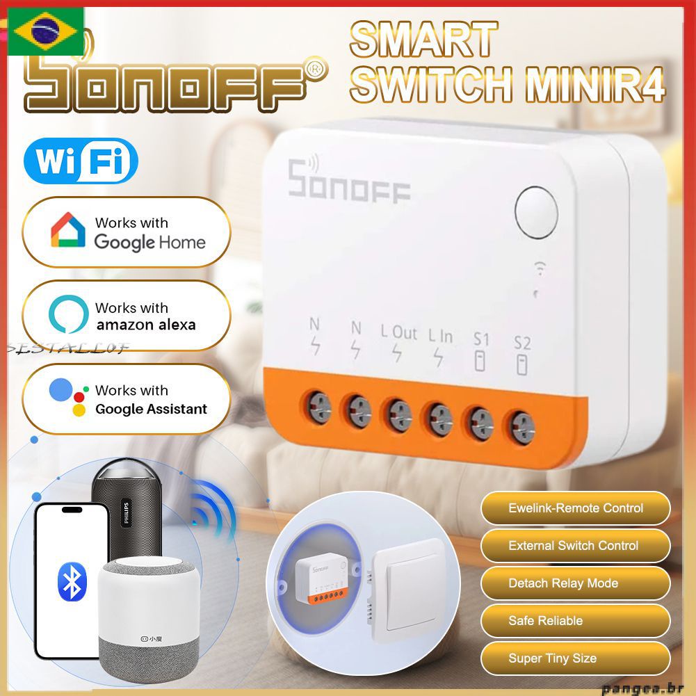 Sonoff Mini R4 Extreme Wifi Smart Switch Interruptor Detach Relay Mode  External Switch On-Off Control Work with eWelink Alexa
