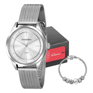 Kit Relógio Mondaine Feminino com Pulseira 99463L0MVNE2K2