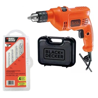 Furadeira de Impacto 3/8" 560W C/ Maleta TM500K - Black+Decker + Jogo de Brocas