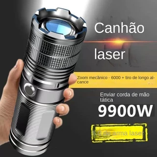 Lanterna Recarregável Potente Throwing 700 Metros Para Outdoor Caça Camping Caminhadas Alimentado