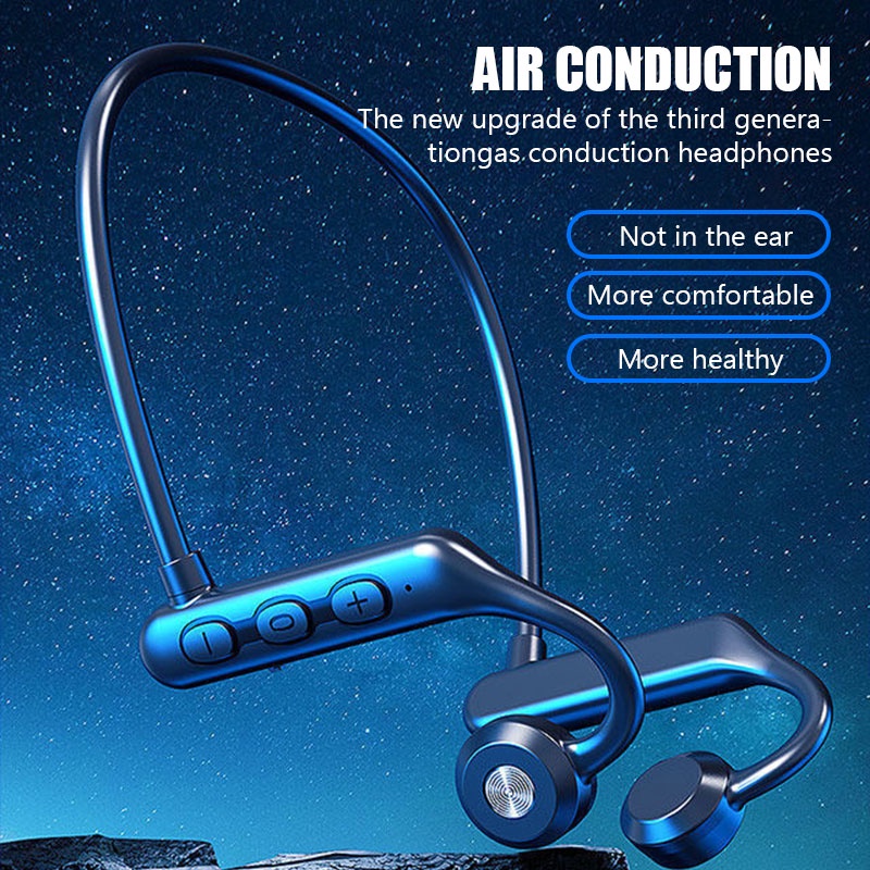 Novo 5.3 Fone De Ouvido De Condução Óssea Bluetooth 360 ° Sem Fio HiFi Bone Conduction Fold Design Dor Para Samsung