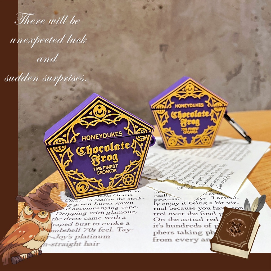 Desenho Animado 3D Harry Potter Badge Caixa De silicone Macia Compatível Para Airpods pro 1/2/3 pro2 2022 Maçã Fone De Ouvido bluetooth Sem Fio Tampa Protetora Do Compartimento De Carga Da