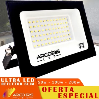 Refletor de LED 50w 100w 200w IP67 A Prova Dágua Bivolt Arco Iris LED - Melhor Promoção do Brasil