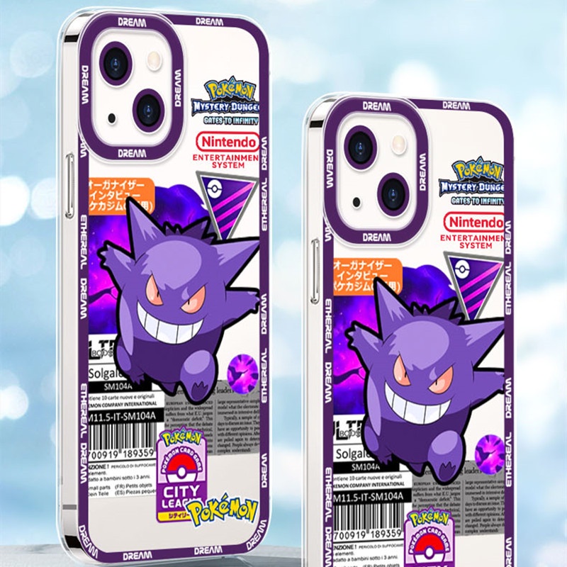 Jogo Anime Pokemon Pikachu Roxo Gengar Psyduck Capa Estampa Para Redmi Note  7 8 9 10 11 Pro 9A 9C 10A Desenho Fofo De Celular Em Silicone Transparente  - Corre Que Ta Baratinho