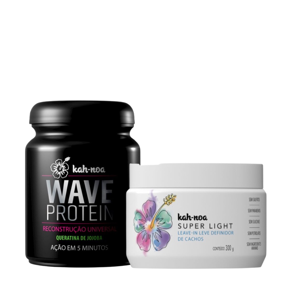 Kit Kah-Noa Cachos Definidos Wave Protein e Super Light 300g | Shopee ...
