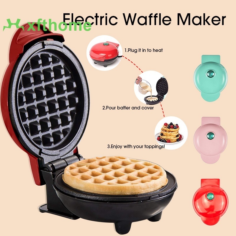 2023 Mini Máquina De Waffles Elétricas Portáteis Antiaderentes 110V/220V Cozimento Doméstica Compacta THLHZ