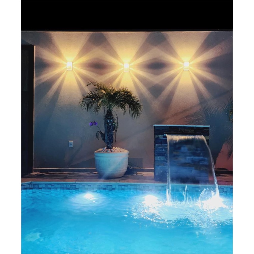 1 Luminaria Arandela de Parede Branca + Lampada Led