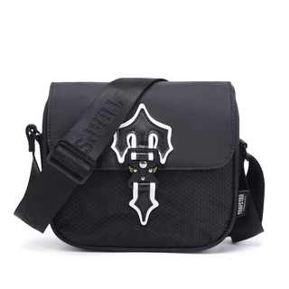 Trapstar Moda Homens Homens Homens Mulheres Saco de Ombro Preto Bolsa Mensageiro