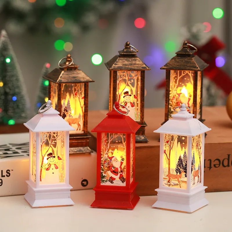 Velas De Natal Luz Feliz Decoração Para Casa Árvore Ornamento Presentes Lâmpada De Noite