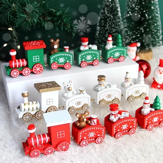 Christmas cake decoration small train decorations