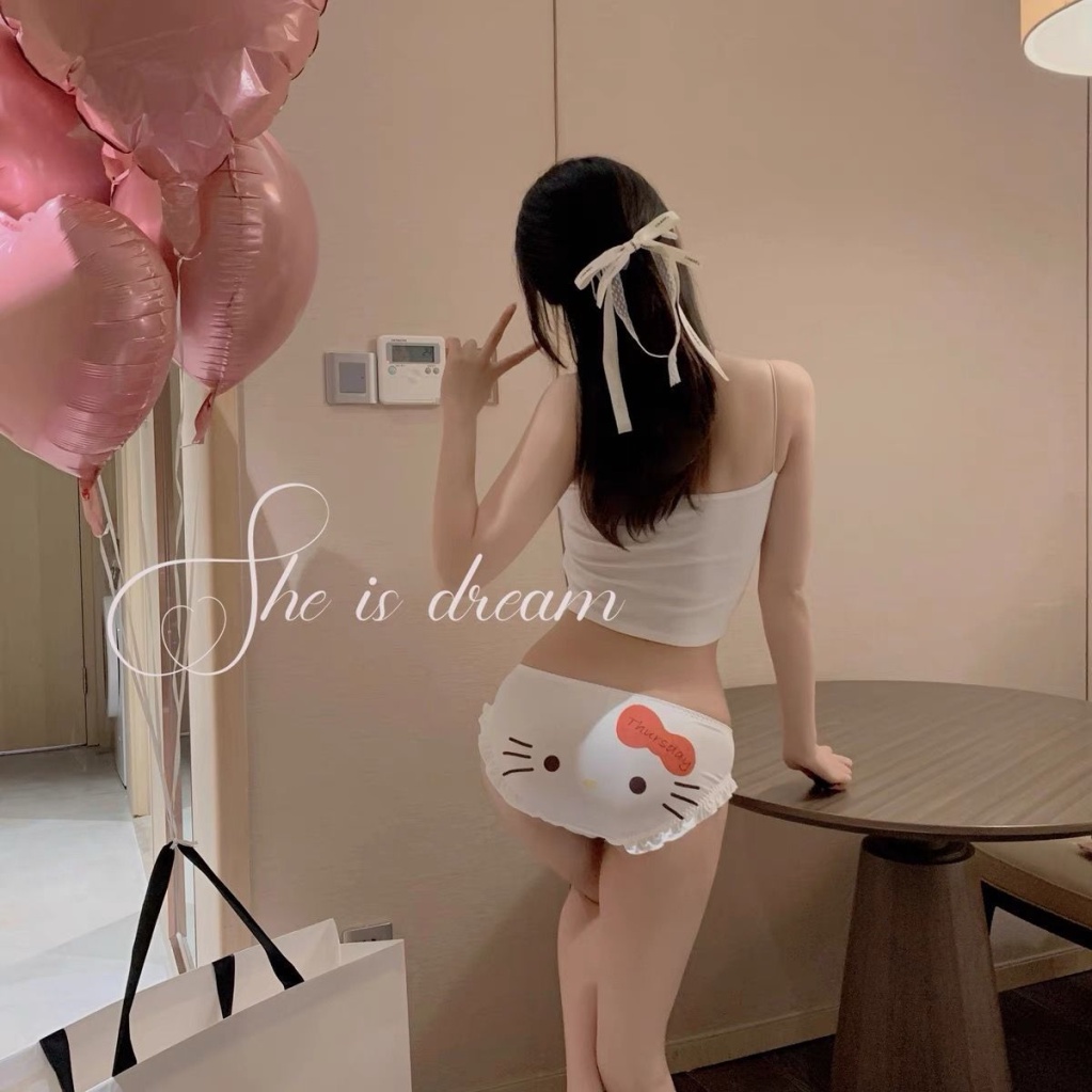 Calcinha Feminina Hello Kitty Kuromi Moda Infantil Japonesa