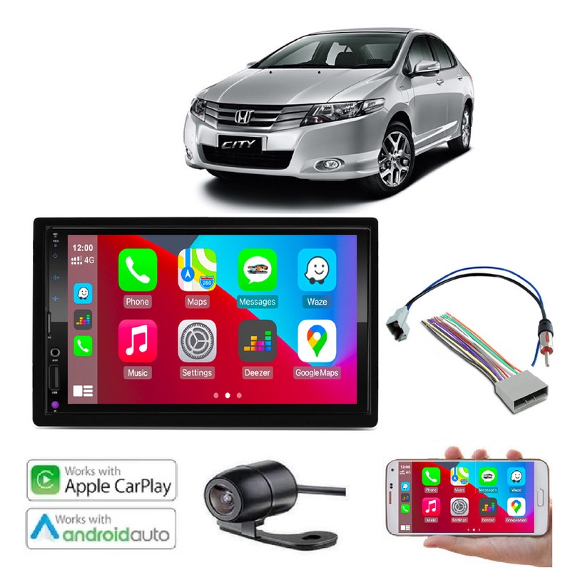 Mp5 Multimidia AndroidAuto Carplay Honda City 2009 ate 2014