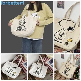 FORBETTER Snoopy Saco De Lona , Impressão De Desenhos Animados , Casual Tote Bag Girl