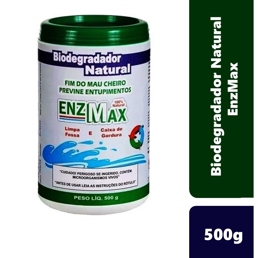 Enzmax Enzimas Limpa Fossa Séptica E Caixa De Gordura 500g
