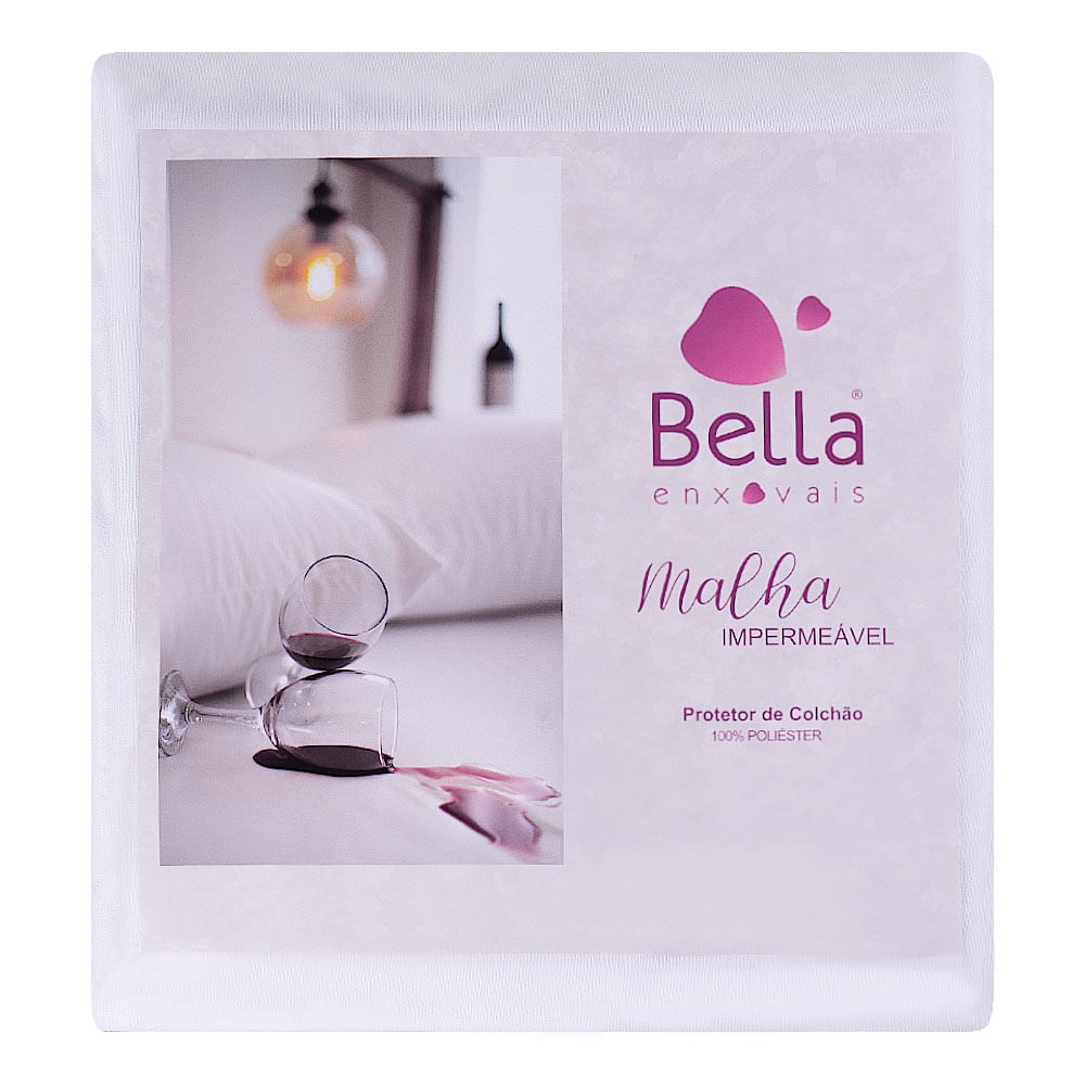 Protetor de Colchão Impermeável King Size Malha Bella Enxovais Branco
