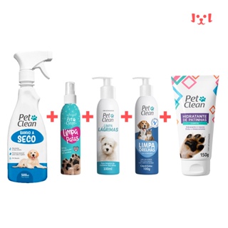 Kit Banho A Seco Hidratante E Limpa Patas, Orelhas E Lágrima