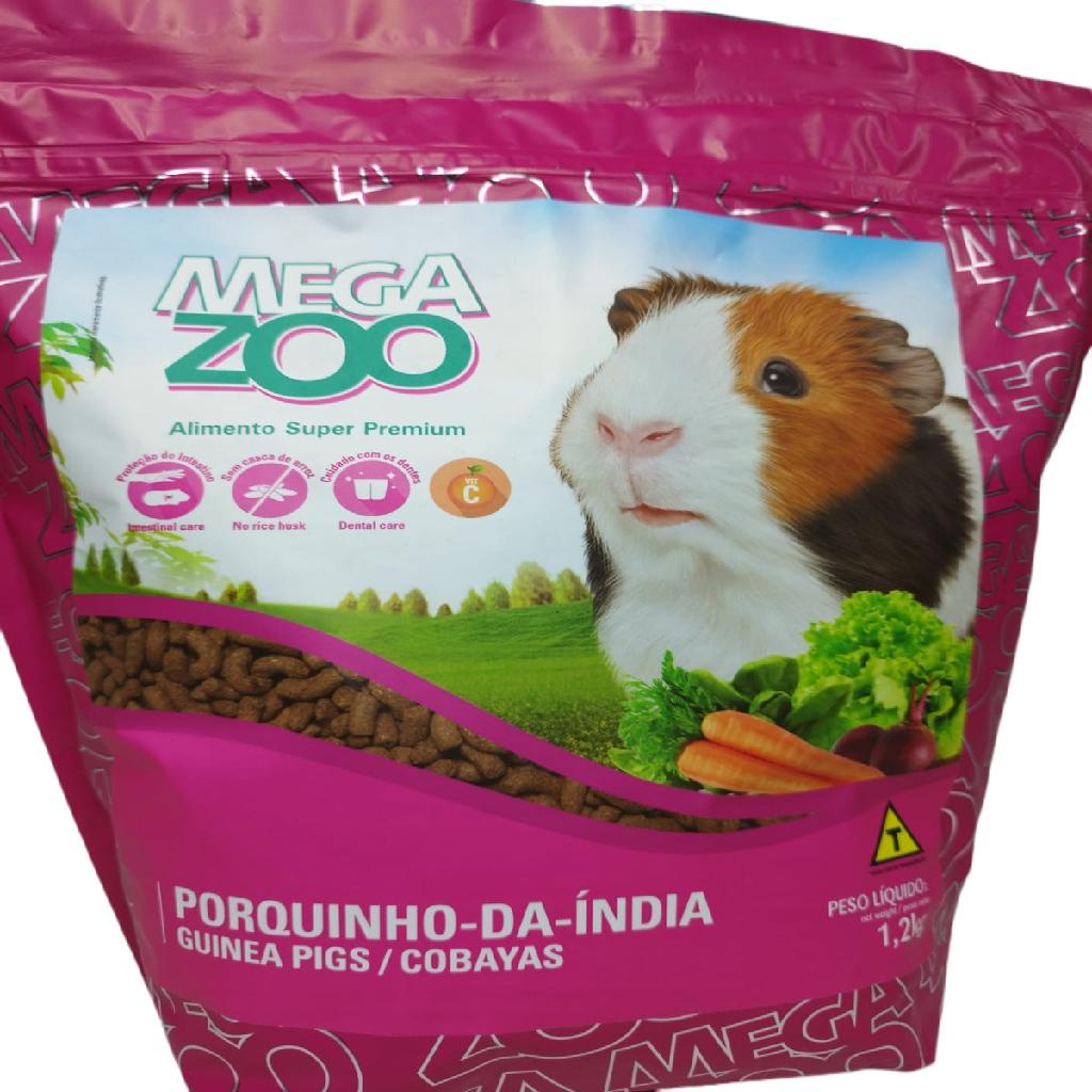 Ração Megazoo Para Porquinho Da India 1,2kg Alimento Extrusado Super ...