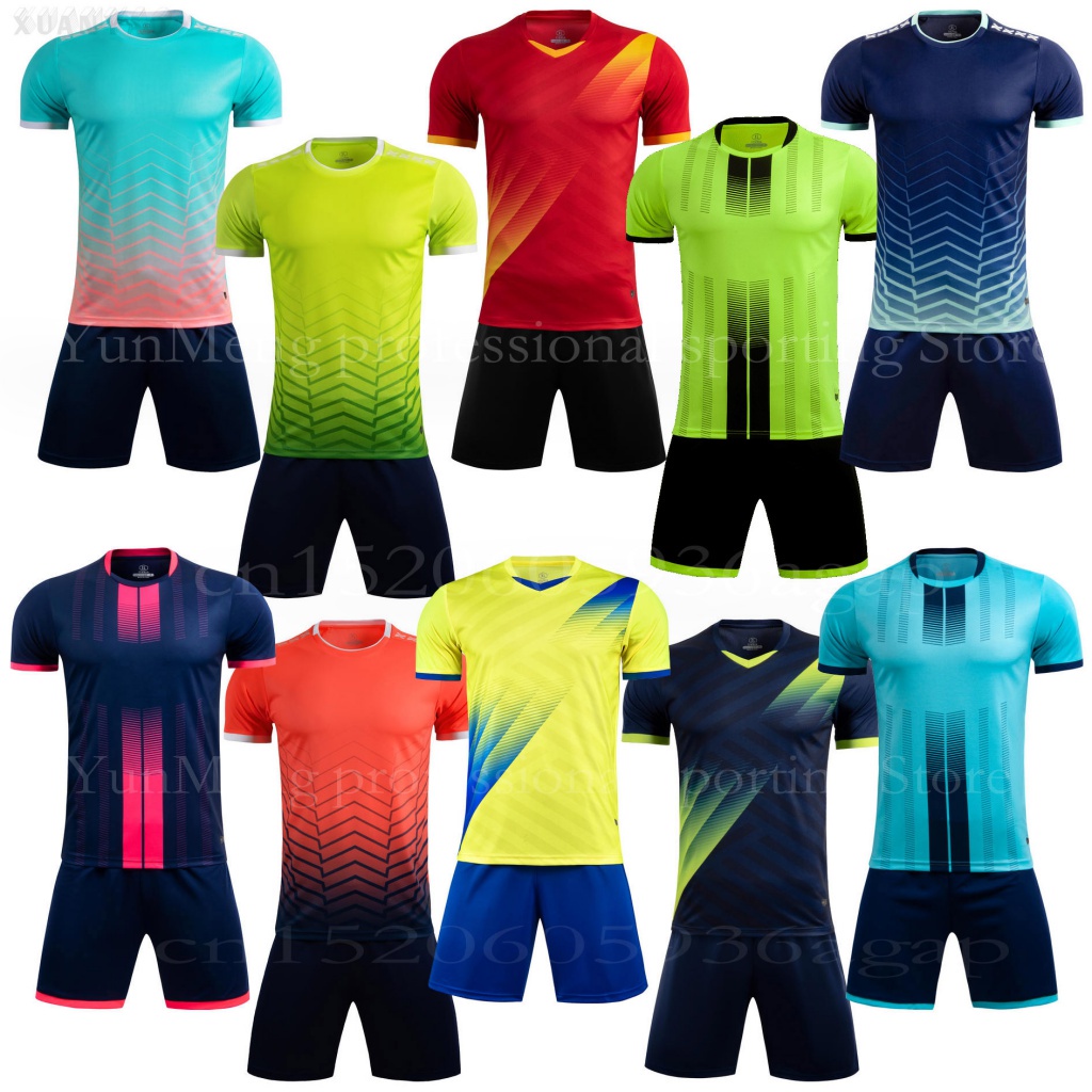 Conjunto de camisas de futebol infantil adulto masculino, kit de ...