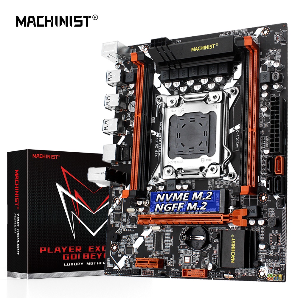 MACHINIST X79 Motherboard LGA 2011 Support Xeon E5 V1&V2 CPU i7 ...