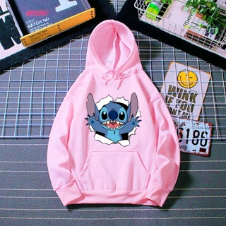 Moletom Casaco Blusao Canguru Lilo Stitch Desenho Feminino Capuz