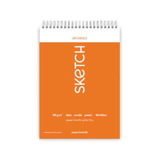 Bloco desenho Sketch Papel Granulado 90g 96 folhas