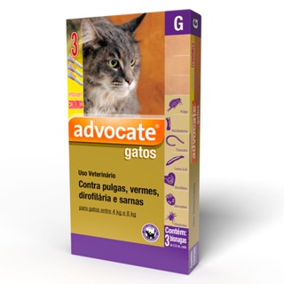 Combo Antipulgas Advocate Gatos Elanco 4kg Até 8kg