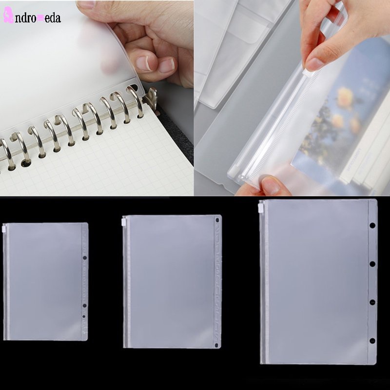 Grande Capacidade A4 A5 B5 Pastas De Encadernação Com Zíper Em PVC Transparente À Prova D'água Saco De Arquivo De Documentos De Folhas Soltas Material Organizador Escolar
