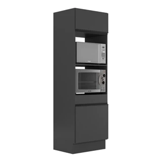 Paneleiro 2 Portas 63cm com Rodapé para Forno e Microondas Veneza Multimóveis V2116