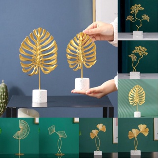 Mxmio Decoração Criativa de Mesa Decoração Moderna Figurinos de Folha de Ouro Escultura Nórdica Ornamentos Ferro Metal Deixa Estátua