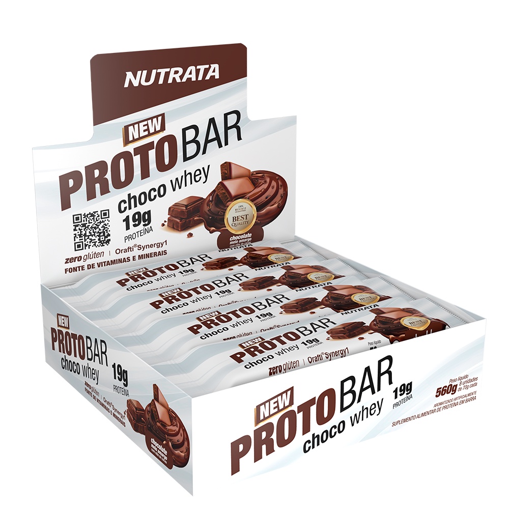 Nutrata Protobar Choco Whey Display C/8 Un 70gr