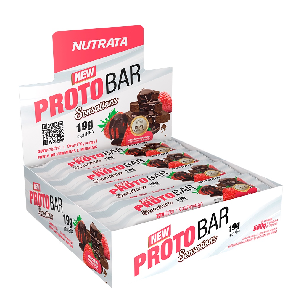 Nutrata Protobar Sensations Whey Display C/8 Un 70gr