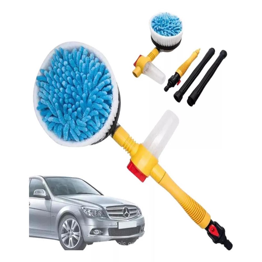 Jogo de escova de lavagem giratória do carro 360 graus microfibra dip  escova de lavagem para a limpeza do veículo de vidro jardim aspersão  ferramenta janela