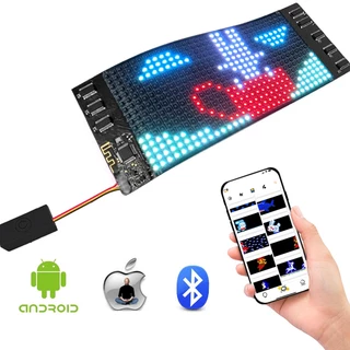 Painel De Sinalização Led Programável DIY Luz 16 * 32 Pixel RGB Colorido Flexível De Para Decoração De Equipamentos DJ Sacos De Pano Panos Inserir Tela