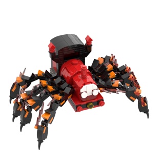Moc horror jogo figura monstro aranha animal charles trem bloco de