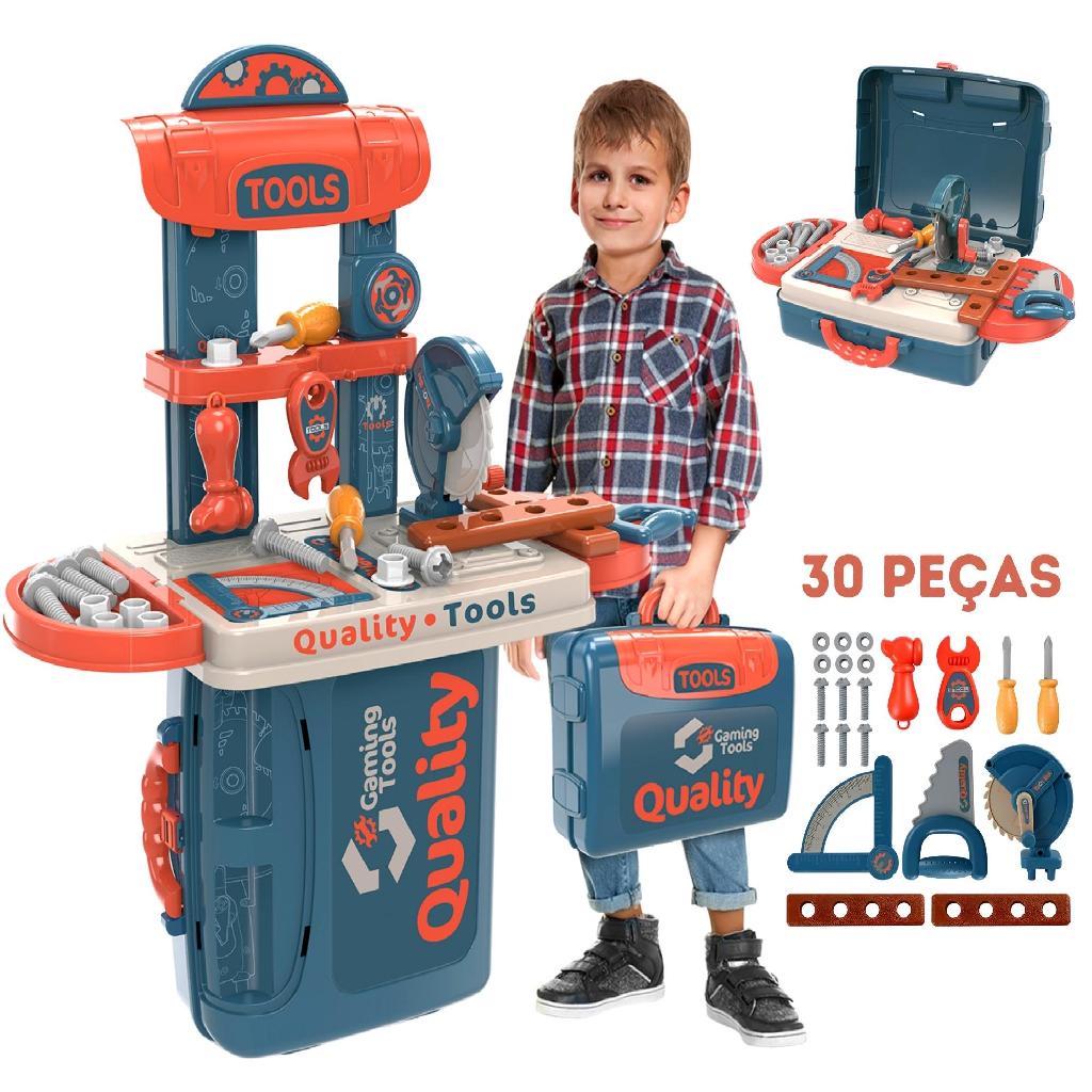 Kit Ferramentas Com Bancada Infantil 30 Peças Brinquedo | Shopee Brasil