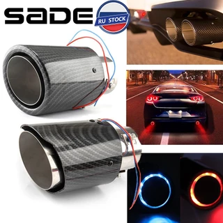 Ponta de escapamento tubo, ponta de Led vermelha ou azul, turbo esporte.