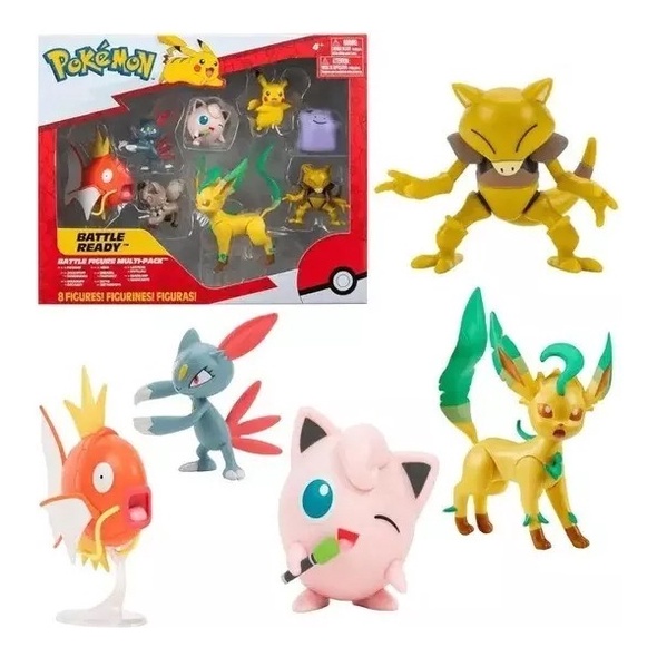 Conjunto de Figuras - Pokémon - 8 Bonecos - Battle Figure Multi