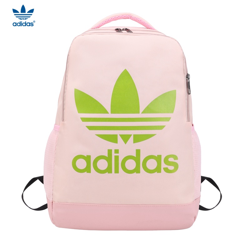 Adidas100 % Clover Women's Big Logo Mochila Impressa Estudantil Estilo Bolsa Para Laptop