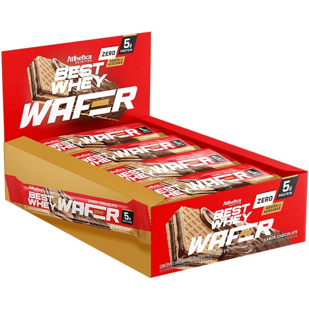 Best Whey Wafer – 12 Unidades 28g Chocolate – Atlhetica Nutrition