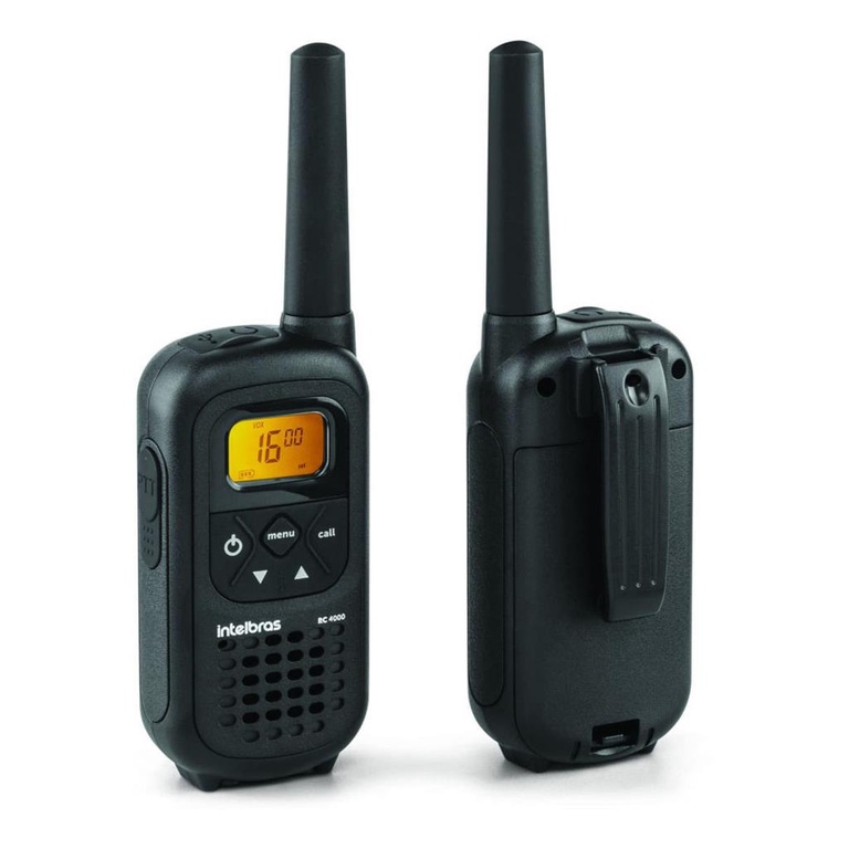 Rádio Comunicador Intelbras RC 4000: 20km Alcance, 26 Canais, 10h ...