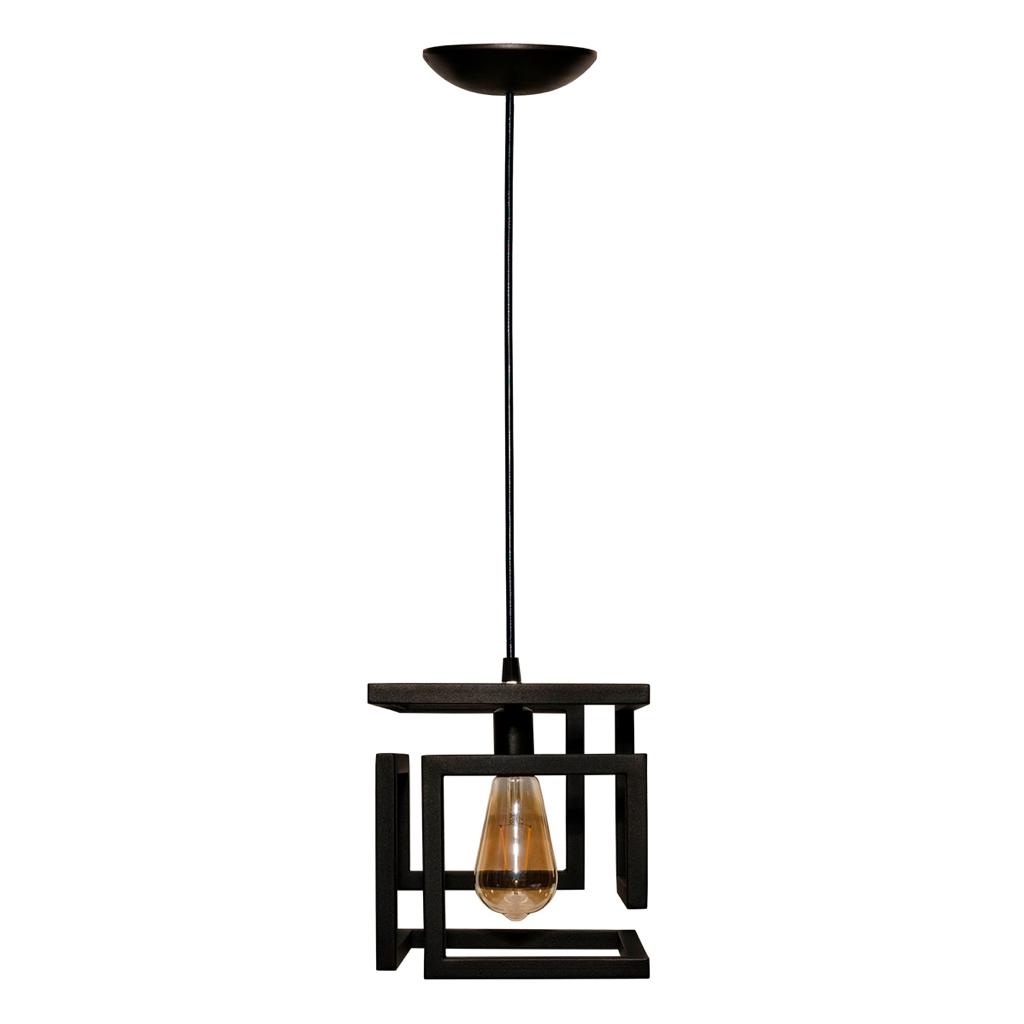 Pendente Lustre Industrial de teto Infinity Preto