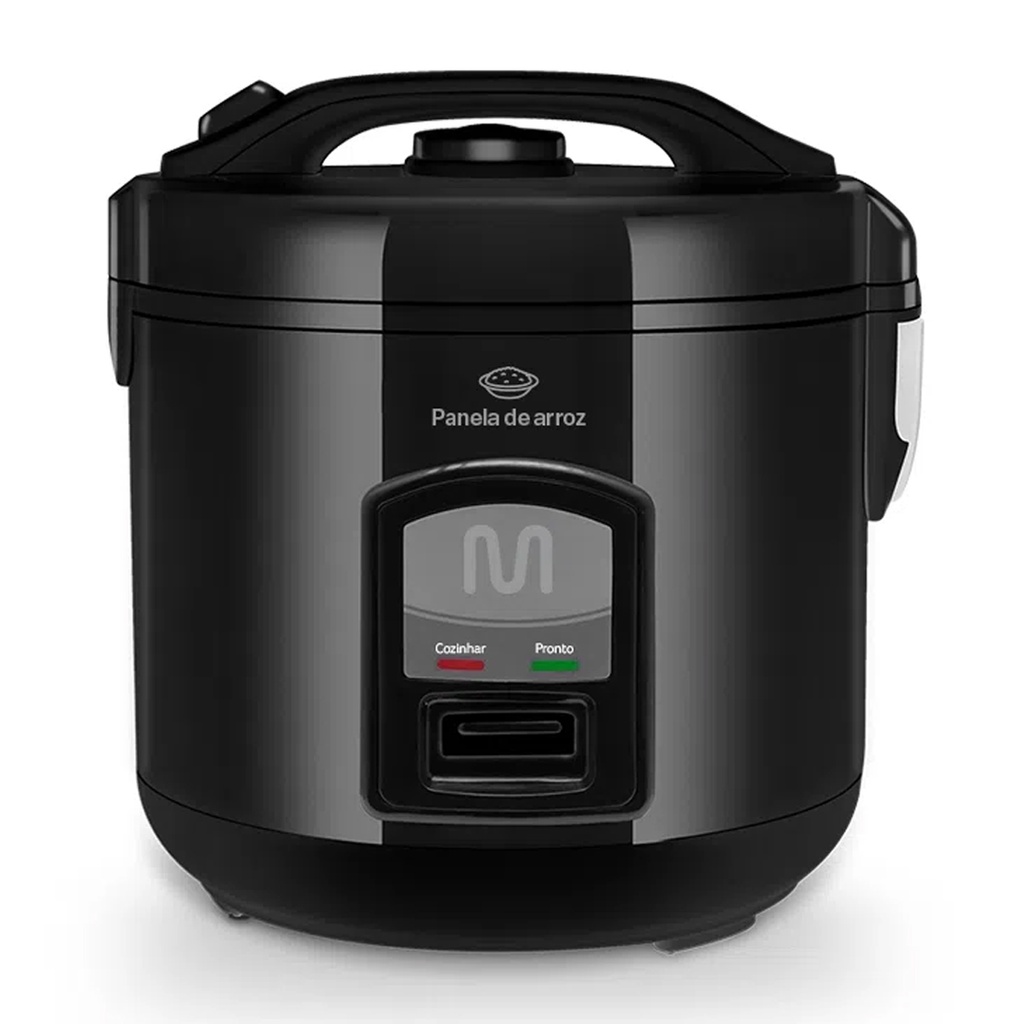 Panela Elétrica de Arroz A Vapor Multilaser CE03 CE04 Multi Gourmet Preto 400w 5 Xícaras