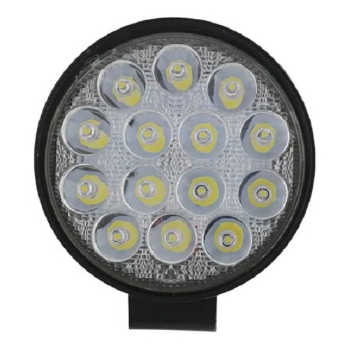 Farol De Milha Led 42w Redondo Universal 14 LEDs 6000K (UN) | Shopee Brasil