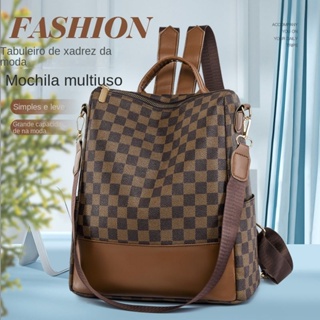 2023 Nova mochila de couro casual Moda Retro Student Campus Backpack