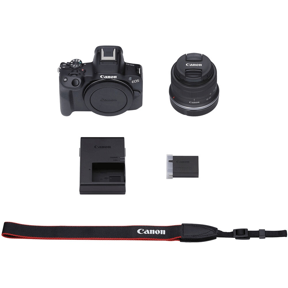 EOS R50 RF-S18-45 IS STM レンズキット ブラック Câmera Canon EOS R50 Mirrorless com Lente RF-S 18-45mm IS STM