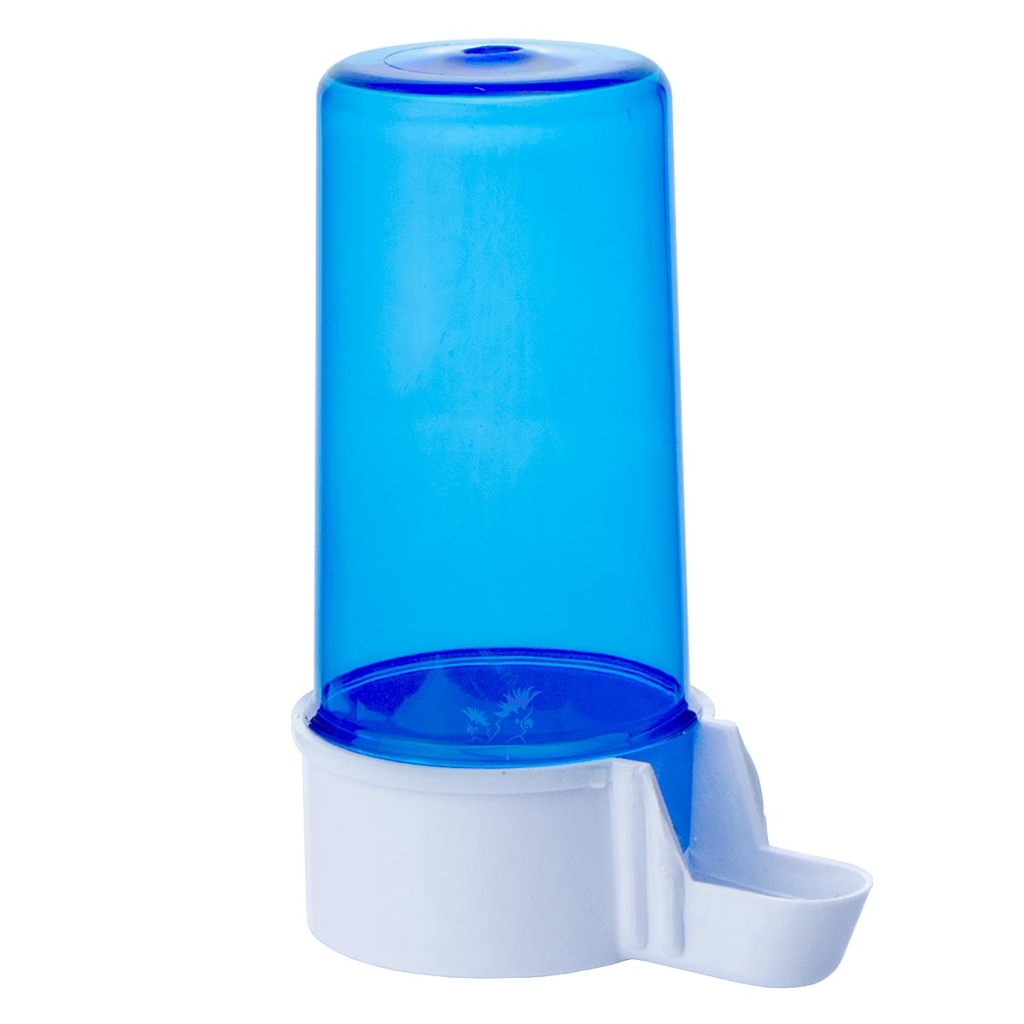 Bebedouro Automático Italiano Azul 200ml Malha Larga Calopsita Corrupião Sabiá Pixarro Trinca Ferro