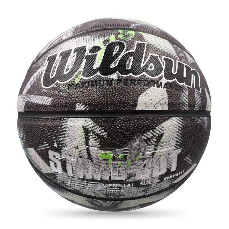 Venda quente nova bola de basquete por atacado de crianças Wildsun estudante n ° 5 couro de treinamento PU resistente ao desgaste n ° 7 basquete CLPA