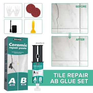 Pasta de reparo de cerâmica, banheira, azulejo, chuveiro, kit de reparo de porcelana para rachaduras, agente de reparo de rachaduras de cerâmica, conjunto adesivo, agente de reparo de unhas de rachaduras