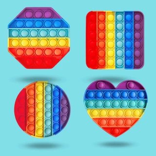 Pop It Alívio Do Estresse Brinquedo Apertar Bolha Push Colorido Fidget Sortido em Oferta na Shopee